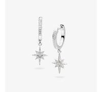 Kit Heath Silver Celeste North Star Hoop Earrings 50456CZ