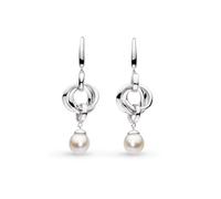 Kit Heath - Trilogy Drop Earrings Intertwined Sterling Silver and pearls create a timeless gift, celebrating past, present, and future