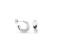 Kit Heath - Trio Bevelled Silver Strand Semi-Hoop Earrings Sleek semi-hoops with bevelled Sterling Silver strands-a versatile addition to your jewellery collection or a thoughtful gift