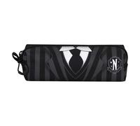 Wednesday Uniform-2.0 FAN Square Pencil Case, Black, 21 x 8 cm