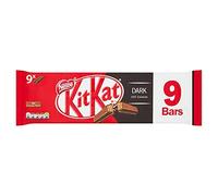 Kit Kat 2 Finger Dark Chocolate Biscuit Bars Multipack, 9 x 20.7g