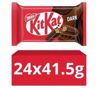 Kit Kat 4 Finger Chocolate Crispy Wafer 41.5 g Bars (24 Bars x 41.5g, Dark Chocolate)