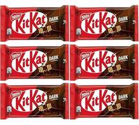 Kit Kat 4 Finger Dark Chocolate Bars - 41.5g x 6 Pack | Rich & Intense Dark Chocolate Treats | Perfect Snack Size