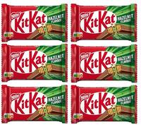 Kit Kat 4 Finger Hazelnut Chocolate Bars - 41.5g x 6 Pack | Delicious Crunchy Hazelnut Treats | Perfect Snack Size