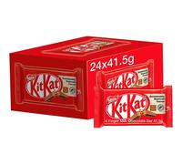 Kit Kat 4 Finger Milk Chocolate Bars - 24 x 41.5g, Crisp Wafer with Smooth Milk Chocolate - B01ELAG5PI