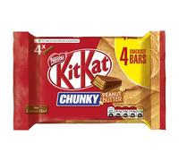 KIT KAT Chunky Peanut Butter Milk Chocolate bar Multipack 33.5g x 4 (Pack of 1)