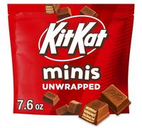 KIT KAT Minis Unwrapped Milk Chocolate Wafer Candy Bag, 7.6 oz