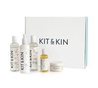 Kit & Kin Natural Baby Skincare Bundle | Hypoallergenic, Vegan & Certified Natural | Bubble Bath Kit Gentle on Sensitive Skin | Baby Shower Gifts | 5 Products + Gift Box