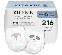 Kit & Kin Premium Eco Nappy Pants Size 6 | Hypoallergenic & Plant-Based | Vegan & Chlorine-Free | Superior up to 12 Hour Leak Protection | 15+ kg / 33+ lbs