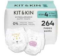 Kit & Kin Premium Nappy Pants Size 4 | 9-16 kg / 20-33 lbs | Maxi Pull Ups | 12 Packs / 264 Pants | Hypoallergenic | Vegan & Chlorine-Free | Superior up to 12 Hour Leak Protection