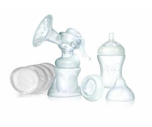 Kit Manual Breast Pump With 2 Feeding Bottles 1 Cover 12 Nursing Pads