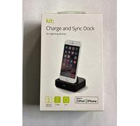 Kit MFI Lightning Charging and Sync Cradle for Apple iPhone 5 5C 5S SE 6 6S 6S 7 8 9 Plus XR X XS Max 11 Pro - Black