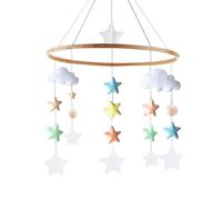 Kit Mobile Pour B?b? Bricolage - Kit Mobile En Bois Bricolage, Cloche De Lit De Berceau Mobile Pour Chambre D'enfant | Kit Fait Main, Cloche ? Vent Ronde, D?coration De Chambre D'enfant, D?coration Su