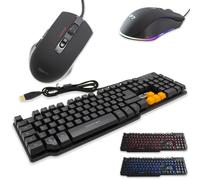 Kit Mouse Ottico E Tastiera Gaming Layout Ita Multimedia 7200DPI RGB Ergonomico