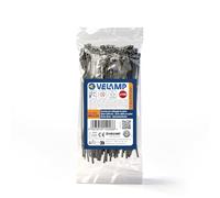 Kit of 100 Black Plastic Cable Ties - Professional Cable Ties 7.6x370 mm, Nylon 6.6, Highly Break-Resistant