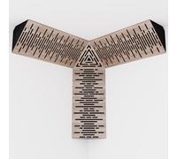 Kit of 3 sets of mini Bass Trap "WAVE-mini" and one set of "TRICUB-Wave" | Acoustic Foam with Perforated Laminated HDF Plate (Sonoma, WAVE-m+cubWav)