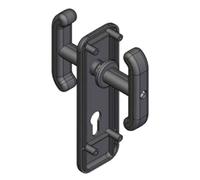 Kit plate and handles 0433.E800 for Overhead door wheelbase 70 mm Prefer