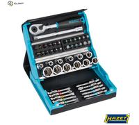HAZET SmartCase Steckschlüsselsatz 2200SC-2, 50-teiliges Werkzeug Steckschlüssel-Set, Antrieb: Sechs- & Vierkant 6,3 mm (1/4 Zoll)