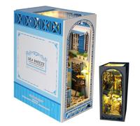 Kit, Sea Breeze 3D Wooden Puzzle Booknook, Miniature Kit Decorative Creative Assembled Bookends, DIY Miniature Scenes for Table, Shelf, Home, Office, Collectors, Gift, Craft Lovers