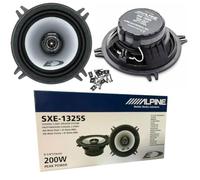 KIT SET FOR ALPINE SXE-1325S 2 2-way coaxial speakers 13cm 130mm 5" diameter 35 watt rms and 200 watt max 4 ohms 92 db, pair + free installation screws