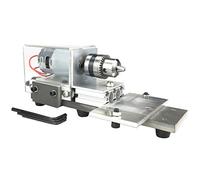 Kit Standard de tournage d'outils DIY, mini tourna 未处理 Mini Woodworking DIY Lathe, Lathe Beads Polisher Machine with Power Adapter, CNC Machining for Table Woodworking Wood, 12-24V DC