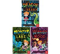 Kit the Wizard Series 3 Books Collection Set By Louie Stowell (The Dragon In The Library, The Monster in the Lake, The Wizard in the Wood)