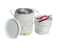 kit to process honey with settling tank, buckets, strainer, uncapping fork, uncapping knife