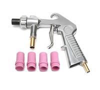 Kit with Ceramic Nozzles Tips Feed Spray Practical Abrasive Pneumatic Tool for Sandblast Cabinets Kit Feed Spray-Gun with Nozzles Tip Abrasive Tool
