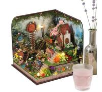 Kit - Wooden Miniature Construction, Intricate Scene Assembly Set, Artistic Tabletop Ornament, Detailed Architectural Model Creative Decorative Display | Ambient Accent for Adults Teens