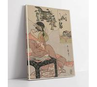 Kitagawa Utamaro Courtesan Dreaming of a Marriage Procession Canvas Wall Art Print Picture - 16 inch wide x 24 inch high (Frame Depth 30mm)
