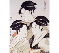 Kitagawa Utamaro Three Beauties Of The Present Day Extra Large Art Print Wall Mural Poster Premium XL