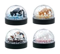 Kitan Club Cat Litter Snow Globe Blind Box - Authentic Japanese Collectible Miniature for Desk or Shelf Decor (1 of 4 Designs, Ages 15+, Not a Toy)