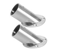 KITANDOVE 2pcs 90 Degree Angled Clothes Rail Brackets Stainless Steel Support Pole for Wardrobe Closet Rod Brackets Quick Install
