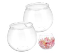KITANDOVE 2pcs Fish Bowl Tanks Ideal for Propagation Floral Displays and Home Decor Versatile Clear Vases for Aquatic Plants and Fish