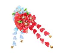 KITANDOVE 2pcs Japanese Style Hairpin with Floral Tassels Handmade Kimono Hair Accessory for Women Girls Geisha Hair Clip Vintage Fashion