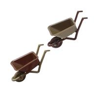 KITANDOVE 2pcs Miniature Cart Model Realistic Decorative Farm Carts for Dollhouse Landscape and Mini Garden Decor for Unique Home Ornamentation