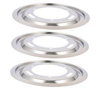 KITANDOVE 3pcs Stainless Steel Gas Stove Burner Covers Durable Cooktop Drip Pans for Easy Cleaning Embedded Gas Range Pans Thickened Design Corners to Prevent Scratches