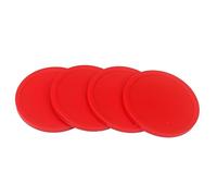 KITANDOVE 4pcs Air Hockey Pucks Red Mini Ice Hockey Accessories for Boy Girl Table Games Replacement for Lost Pucks Competitive Play