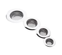 KITANDOVE 4pcs Stainless Steel Bathroom Filter Net Versatile Floor Drain Bathtub Hair Strainer Easy to Clean Corrosion Resistant S Xs
