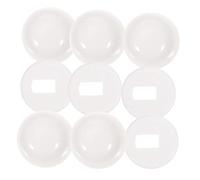KITANDOVE 5 Sets Universal Toilet Bolt Caps Plastic Round Push-on Toilet Screw Covers Easy Install Accessories for Bathroom White Bolt Covers