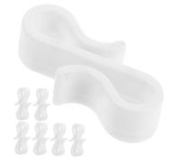KITANDOVE 50pcs Lamp Clip Hook Christmas Lights Picture Hangers Outside Light Clips Christmas Ornament Hanger Holiday Hook Plastic Gutter Hooks Christmas Decoration Hanger S Hooks Pp White