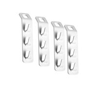 KITANDOVE Clothes Hanger Storage Rack 4 Pcs Multi-Functional Hanger Stacker Connection Hooks Saving Space Wardrobe Hanging Hook Household Load-Bearing