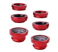 KITANDOVE Complete Smartphone Camera Lenses Set 3 in 1 Mobile Phone Camera Lens Kit Fisheye Wide Angle Macro Clip-On Design