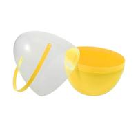 KITANDOVE Easter Eggs Open Eggs Reliable Eggs Portable Eggs Bucket Eggs Egg Stand Eggs Transparent Eggs Model Eggs Large Eggs Filled Eggs Giant Eggs Large Clear Plastic Eggs Pp Yellow