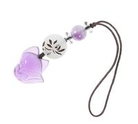 KITANDOVE Fox Phone Charm Strap Small Crystal Pendant Decorative Keychain for Women Lightweight Phone Accessory for Keys Purse Backpack Idea