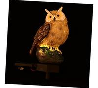 KITANDOVE Garden Ornament Solar Powered Owl Statue LED Night Illumination ABS Material Owl Lights for Outdoor Decor
