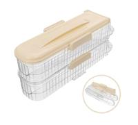 KITANDOVE Multi-layer Stackable Organizer for Refrigerator Clear Rolling Holder with Handle for Efficient Storage and Easy Access for Kitchen Pantry and Camping
