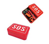 KITANDOVE Outdoor Survival Case Red Tin Box Clamshell Candy Box, 7W1N07Q3SO04ET10M8O