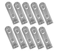 KITANDOVE Refrigerator Shelf Support Clamps 10pcs Stainless Steel Hooks Fridge Cooler Minimalist Design