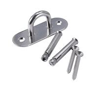 KITANDOVE Resistance Band Battle Rope Ceiling Anchor Gymnastic Rings Trainer Bracket for Yoga Wall Mount Stainless Steel Secure Sturdy Silver